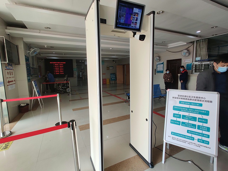 人體測(cè)溫金屬安檢門